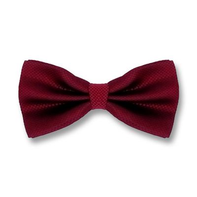 Firebrick Polyester Plaid Butterfly Bow Tie