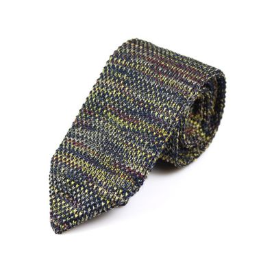 7cm Blue Whale, Pink Bubblegum, Love Red and Brass Knit Striped Skinny Tie