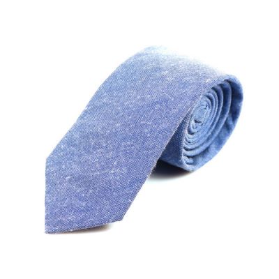 6cm Powder Blue Cotton Solid Skinny Tie