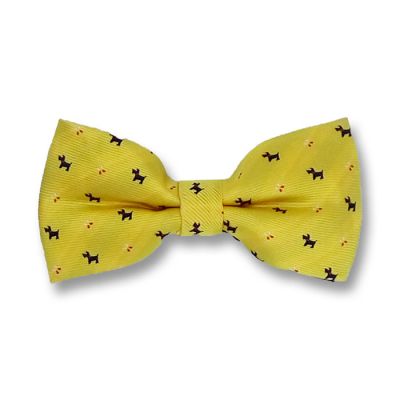 Mustard, Brown and Cranberry Polyester Novelty Butterfly Bow Tie