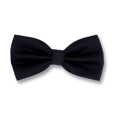 Black Polyester Plaid Butterfly Bow Tie
