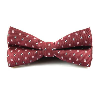 Midnight, Light Coral and White Polyester Novelty Butterfly Bow Tie