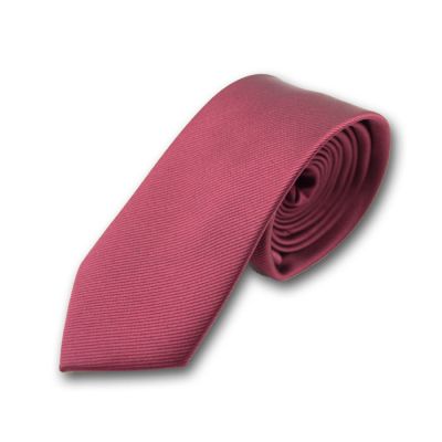 5cm Firebrick Polyester Striped Skinny Tie