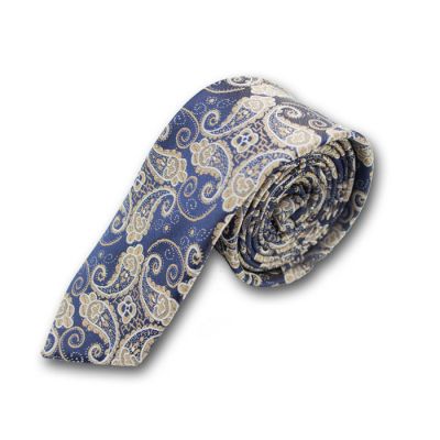 6cm Purple Monster and BurlyWood Polyester Paisley Skinny Tie