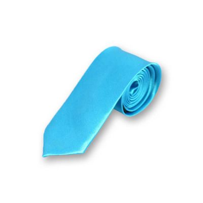 5cm Dodger Blue Polyester Solid Skinny Tie